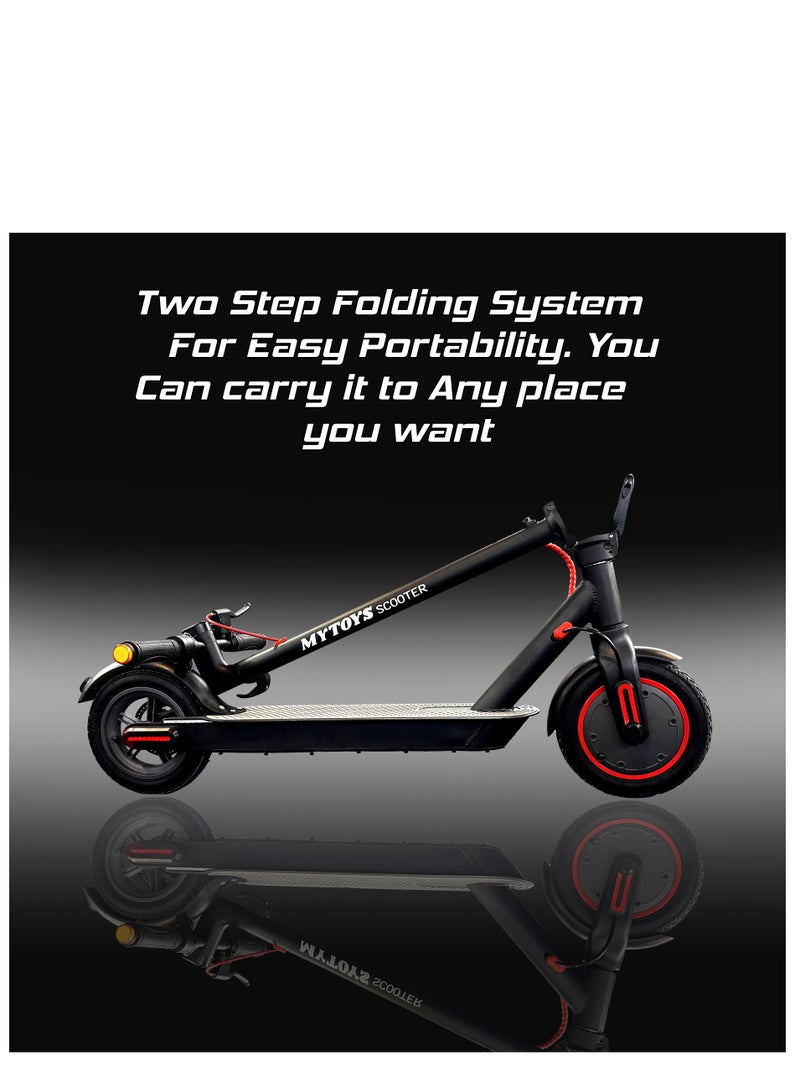 MYTOYS - MT750 High Speed Electric Scooter With Flashing Turn Signals 350W Brushless Motor Three Speed Modes - Image 1