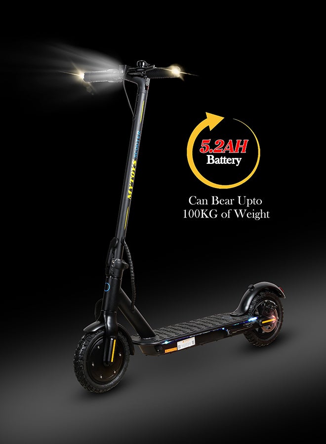MYTOYS MT750 High Speed Electric Scooter, Super Fast 45km/h Speed, 350W Brushless Motor, Upgraded Battery, Flashing Lights Turn Signals, App control, Cruise Mode With free Helmet and Reflective Vest - Image 2