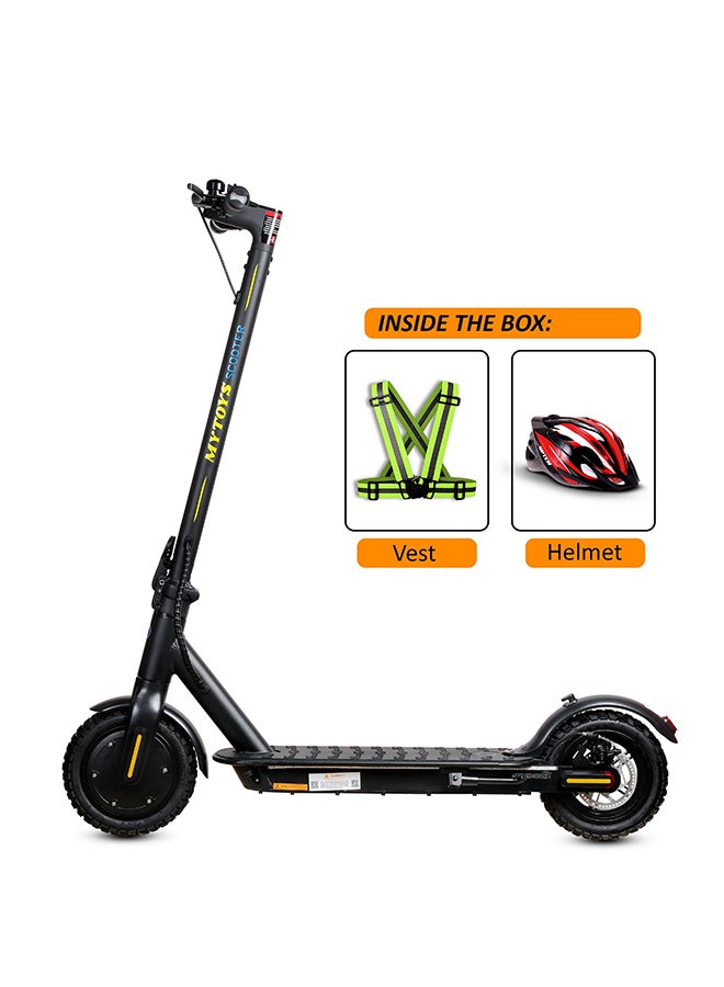 MYTOYS MT750 High Speed Electric Scooter, Super Fast 45km/h Speed, 350W Brushless Motor, Upgraded Battery, Flashing Lights Turn Signals, App control, Cruise Mode With free Helmet and Reflective Vest - Image 1