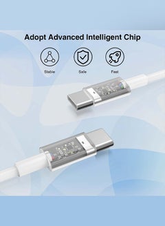 MARGOUN iPhone 15 Plus Fast Charger USB C Plug Adaptor UK Wall Plug With 2M Cable 20W USB C Fast Charger White  - Image 5