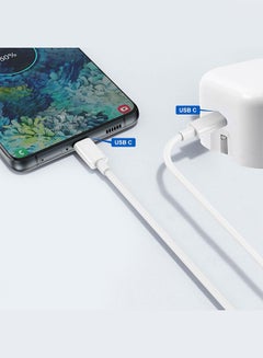MARGOUN iPhone 15 Pro Max Fast Charger USB C Plug Adaptor UK Wall Plug With 2M Cable 20W USB C Fast Charger White  - Image 3