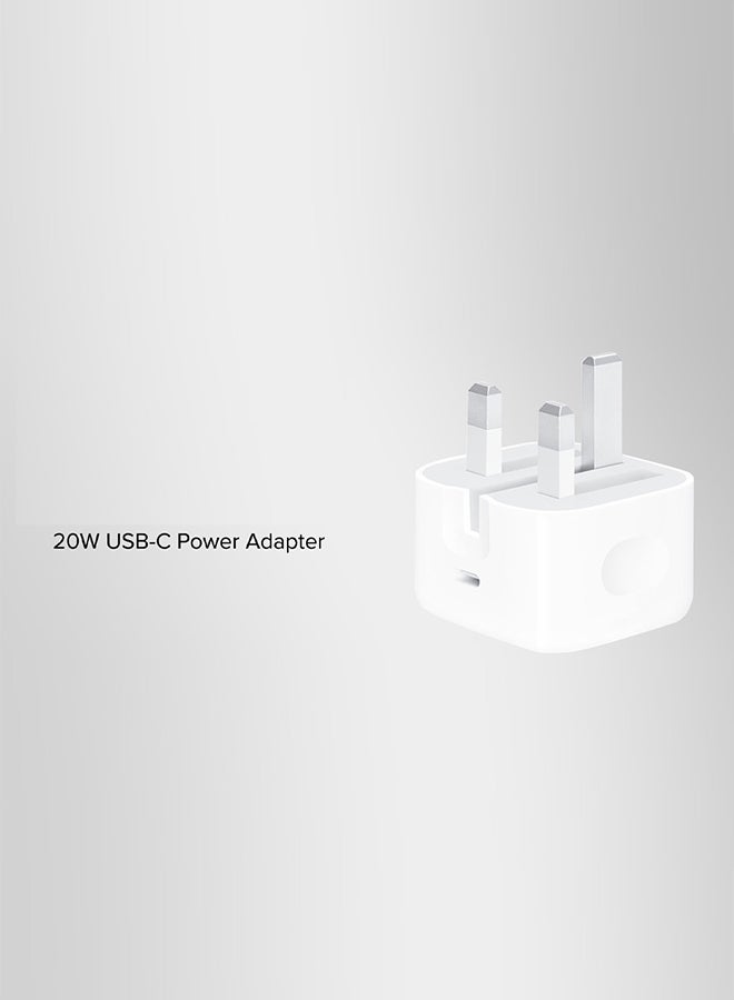 MARGOUN - iPhone 15 Pro Max Fast Charger USB C Plug Adaptor UK Wall Plug With 2M Cable 20W USB C Fast Charger White - Image 1
