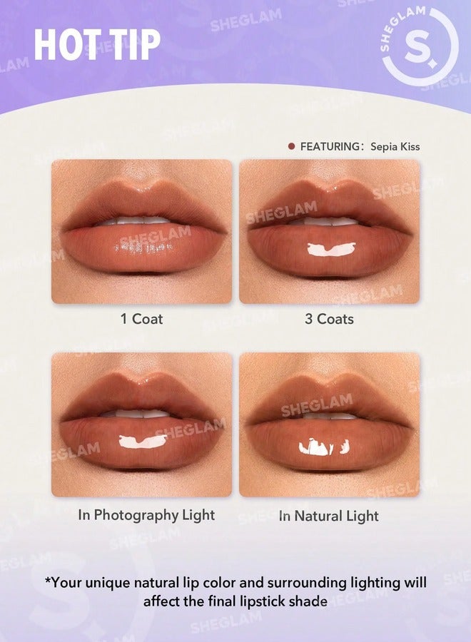 SHEGLAM - POUT-PERFECT SHINE LIP PLUMPER MAHOGANY MAGIC - Image 1