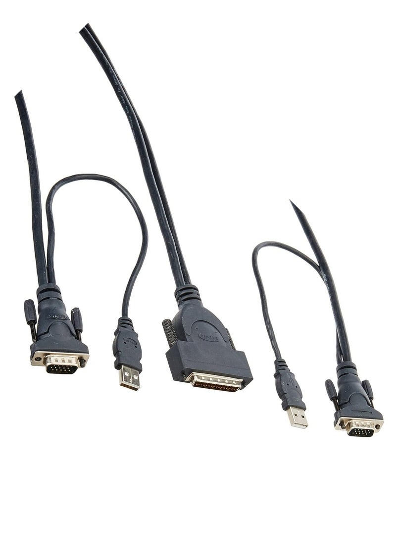 بيلكين كابل KVM ثنائي المنفذ من سلسلة OmniView، 12 قدمًا، USB F1D9401-12 - Image 3