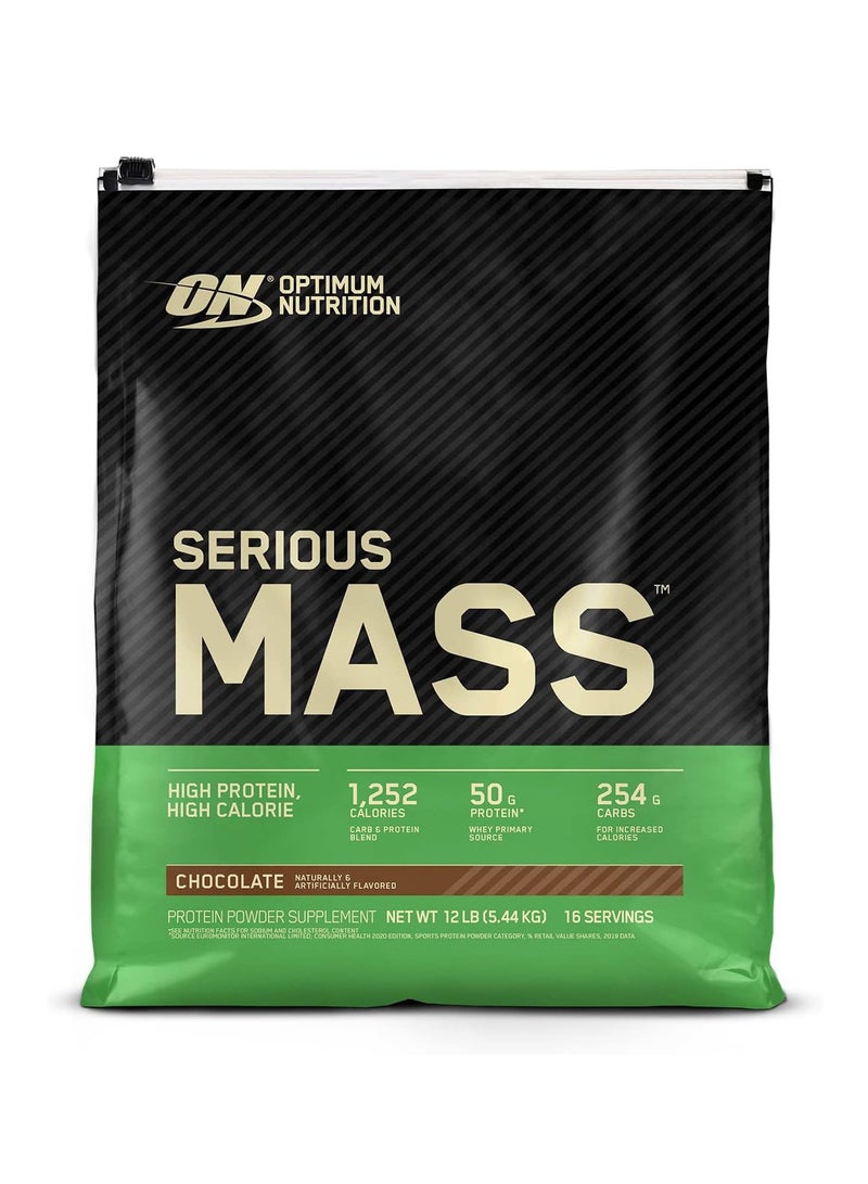 Optimum Nutrition Serious Mass Chocolate 12 lb  - Image 1