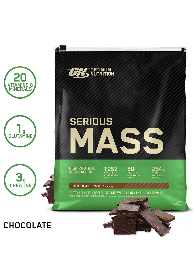 Optimum Nutrition Serious Mass Chocolate 12 lb  - Image 2
