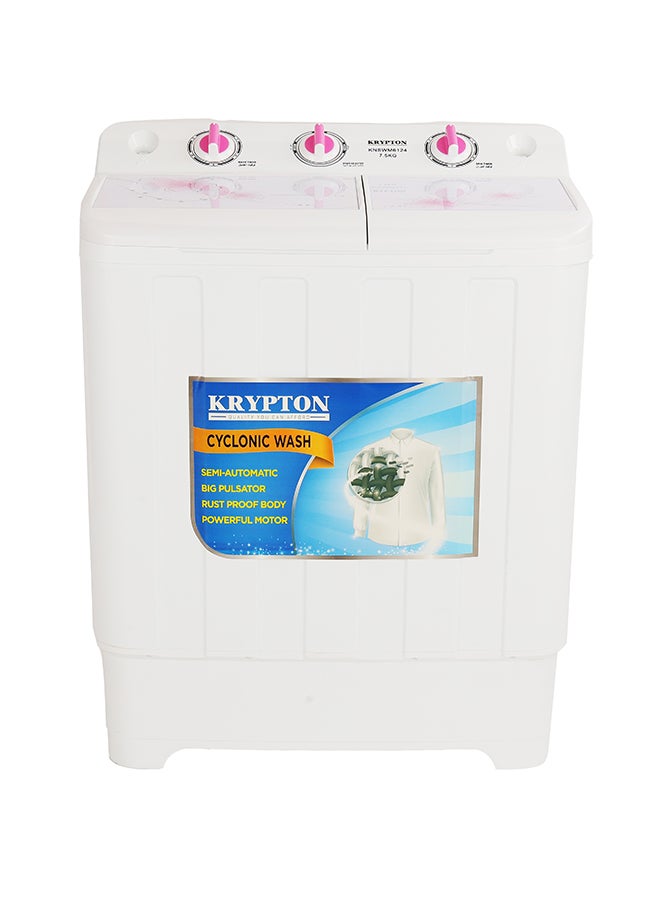 KRYPTON Semi-Automatic Washing Machine 7.55 L KNSWM6124 White  - Image 1