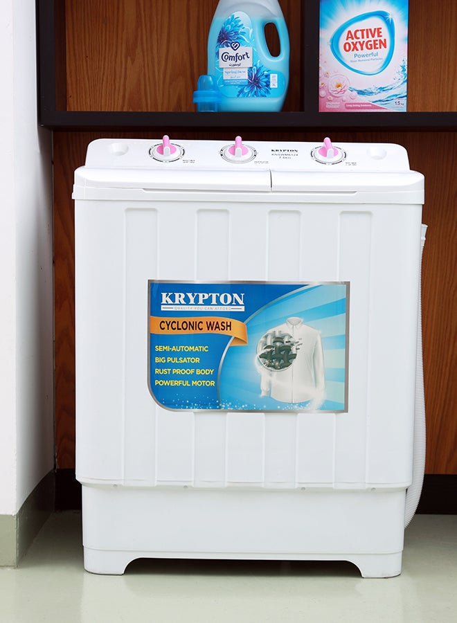 KRYPTON Semi-Automatic Washing Machine 7.55 L KNSWM6124 White  - Image 2