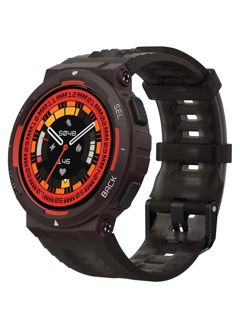 Amazfit Amazfit Active Edge Smart Watch with Stylish Rugged Sport & Fitness Design, GPS, AI Health Coach for Gym, Outdoor, Workouts & Exercise, 16 Days Battery, 10 ATM Water resistant. BLACK  - Image 1