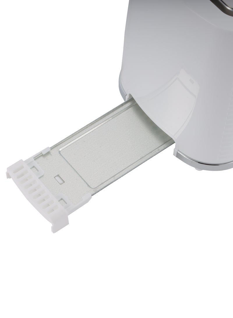 GEEPAS 2 Slice Bread Toaster With Re-Heat, Defrost, Stop Button, Adjustable Browning Control 7 Settings, Removable Crumb Collector Tray, Automatic Cut-Off, 900 Watt Power, Movable Steel Net 900 W GBT36554UK-WT White - Image 5