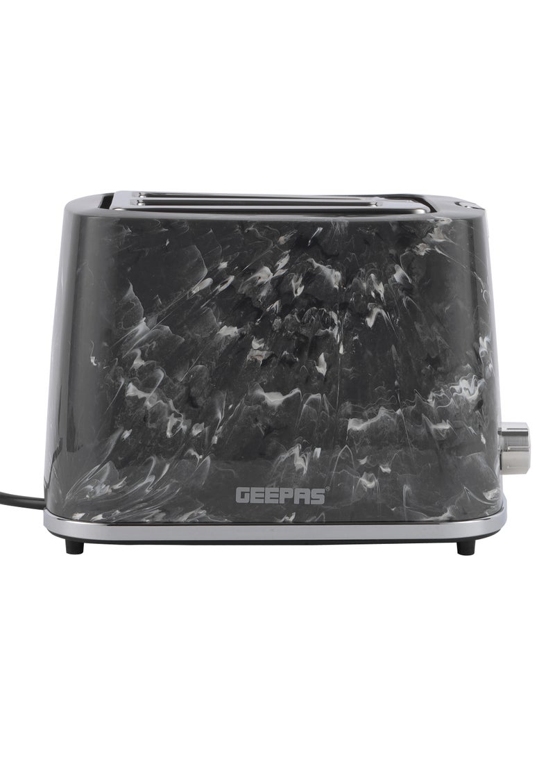 GEEPAS 2 Slice Bread Toaster With Cancel Button, Adjustable Browning Control 7 Settings, Removable Crumb Collector Tray, Automatic Cut-Off, 900 Watt Power, Movable Steel Net, Middle Setting Automatically 900 W GBT36555UK-BK Black - Image 2