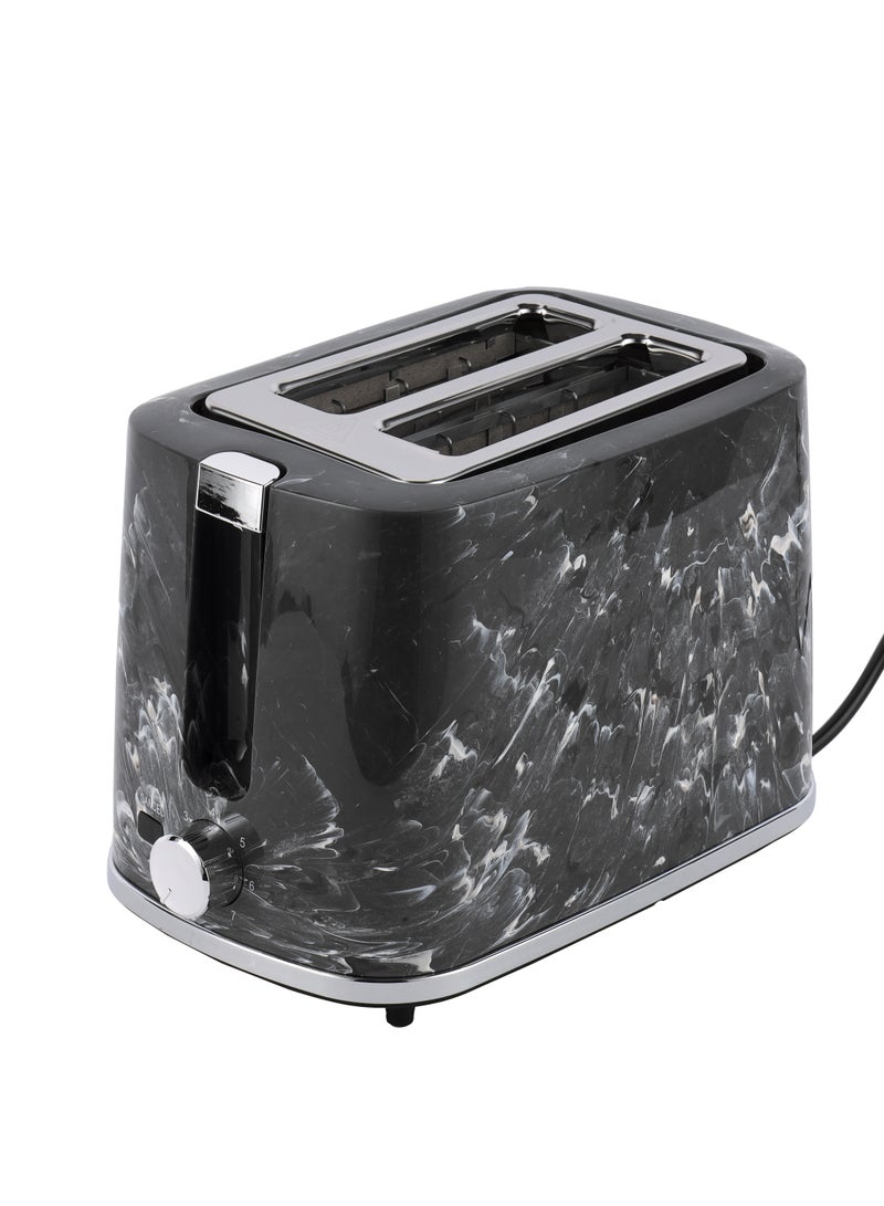 GEEPAS 2 Slice Bread Toaster With Cancel Button, Adjustable Browning Control 7 Settings, Removable Crumb Collector Tray, Automatic Cut-Off, 900 Watt Power, Movable Steel Net, Middle Setting Automatically 900 W GBT36555UK-BK Black - Image 1