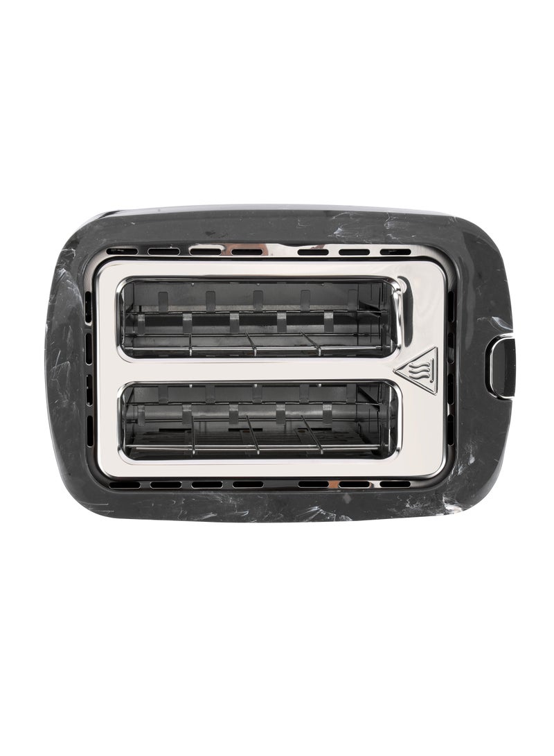 GEEPAS 2 Slice Bread Toaster With Cancel Button, Adjustable Browning Control 7 Settings, Removable Crumb Collector Tray, Automatic Cut-Off, 900 Watt Power, Movable Steel Net, Middle Setting Automatically 900 W GBT36555UK-BK Black - Image 3