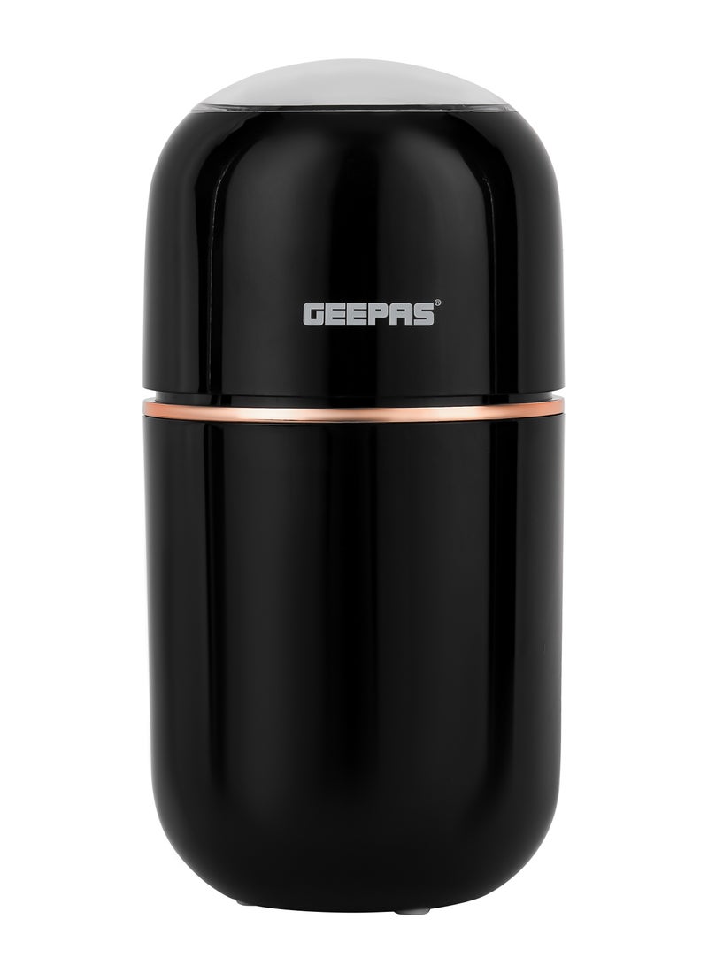 GEEPAS Coffee Grinder- 80 g Capacity, Durable Stainless Steel Jar and Blade, ABS Housing/ Ergonomic Grip, Perfect for Grinding Coffee Beans, Spice, Bread, etc. 0.08 kg 200 W GCG41023 Black
