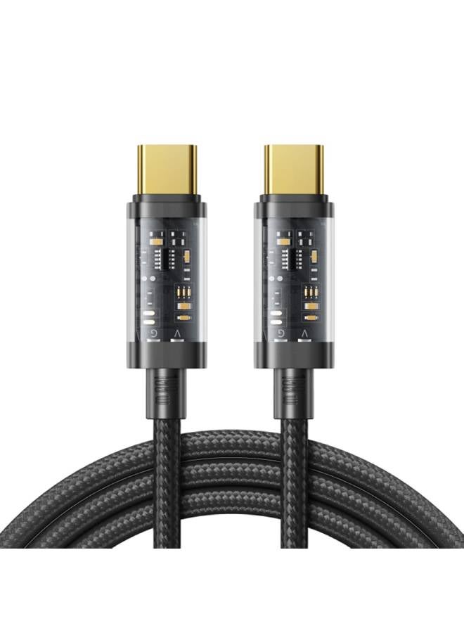 JOYROOM Fast Charging Data Cable Type-C to Type-C -1.2M Black  - Image 1