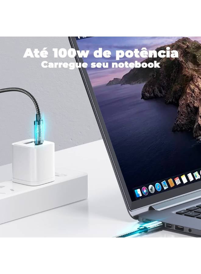 جوي روم - Fast Charging Data Cable Type-C to Type-C -1.2M Black - Image 1