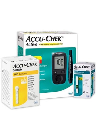 Active Bundle Blood Glucose Monitor With Active 50 Test Strips Plus Sofclix - 100 Lancets - pnsku/N70028664V/45/_/1701916279/42732698-0c2f-4fab-9e6a-5acaab5941f0