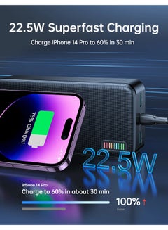JOYROOM 10000 mAh JR-QP194/195/196 Dazzling Series 22.5W Power Bank Black  - Image 2