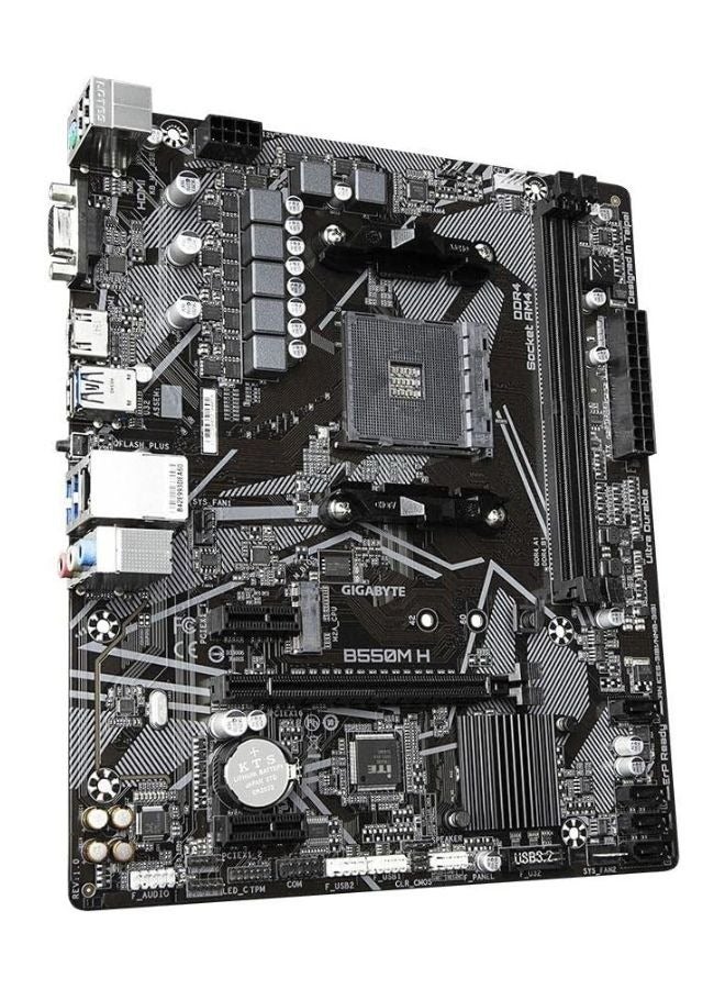 GIGABYTE - AMD B550M H Ultra Heavy Duty Motherboard with VRM Clear Digital Solution, GB LAN Network with Bandband Management, PCIe 4.0/3.0 x4 M.2, RGB FUSION 2.0, Fan Smart 5, Q-Flash Plus - Image 1