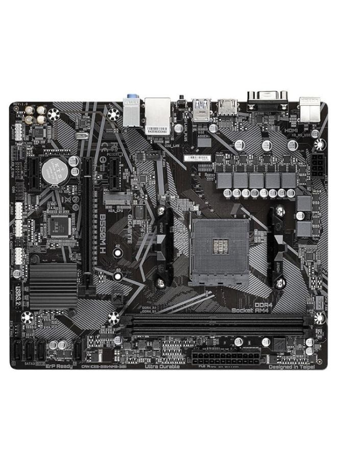 GIGABYTE - AMD B550M H Ultra Heavy Duty Motherboard with VRM Clear Digital Solution, GB LAN Network with Bandband Management, PCIe 4.0/3.0 x4 M.2, RGB FUSION 2.0, Fan Smart 5, Q-Flash Plus - Image 1