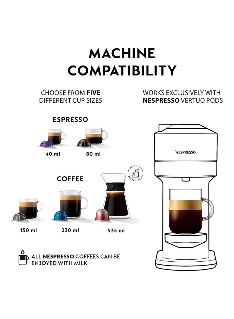 Nespresso Vertuo Next Deluxe Coffee Espresso Machine New By Krups Single Serve Coffee And Espresso Maker One Touch To Brew 1.1 L 1500 W XN910B Black & Grey  - Image 4