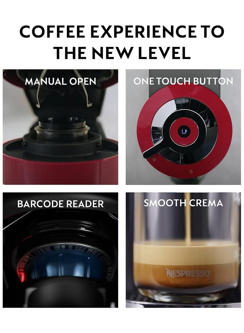 Nespresso Vertuo Next Deluxe Coffee Espresso Machine New By Krups Single Serve Coffee And Espresso Maker One Touch To Brew 1.1 L 1500 W XN910B Black & Grey  - Image 5
