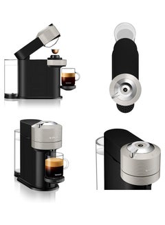 Nespresso Vertuo Next Deluxe Coffee Espresso Machine New By Krups Single Serve Coffee And Espresso Maker One Touch To Brew 1.1 L 1500 W XN910B Black & Grey  - Image 2