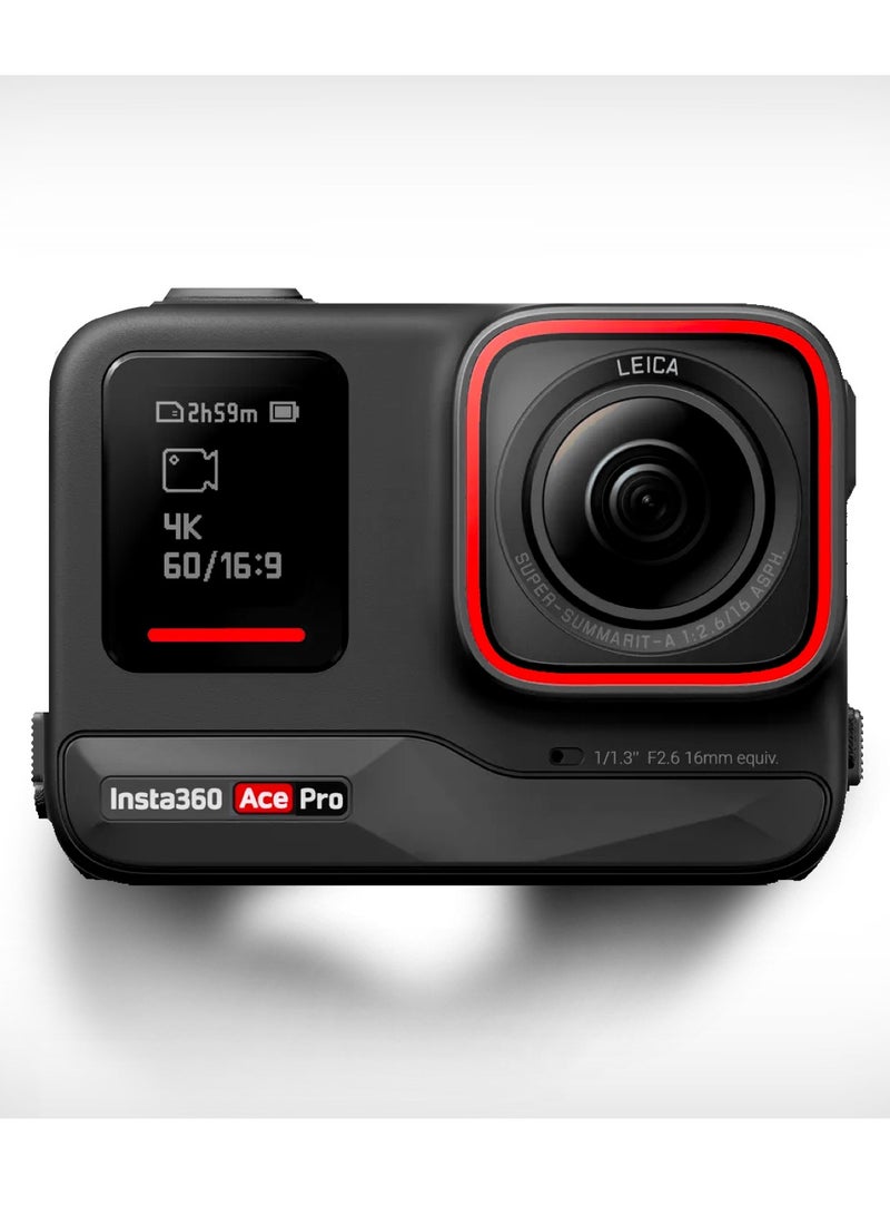 Insta360 Ace Pro Waterproof Action Camera Co-Engineered With Leica Flagship 1/1.3 Inch Sensor And AI Noise Reduction For Unbeatable Image Quality 4K 120Fps  2.4 Inch Flip Screen And Advanced AI Featu  - Image 1