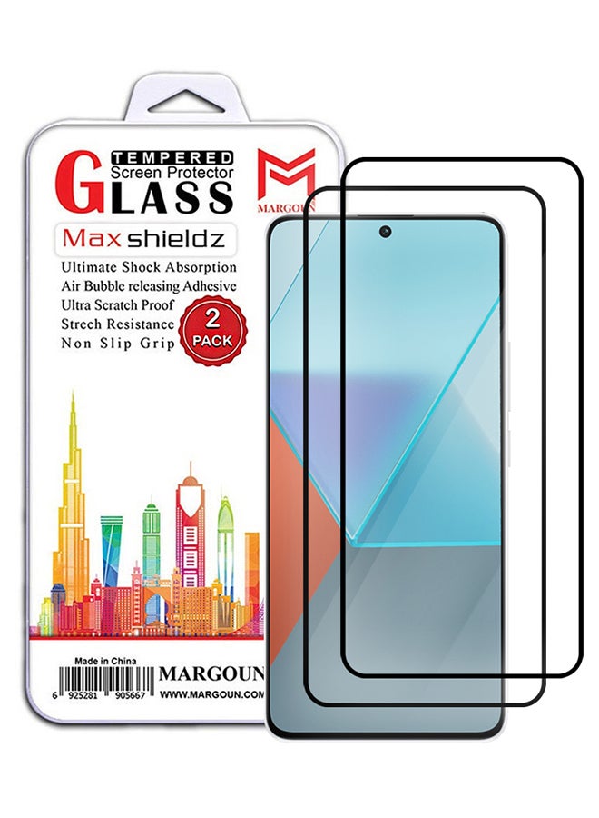 MARGOUN 2 Pack For Xiaomi Redmi Note 13 Pro Screen Protector Tempered Glass with 9H Hardness Anti-Scratch Glass flim Premium HD Clarity Clear  - Image 1