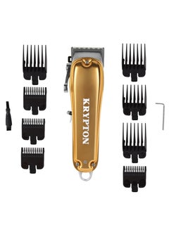 KRYPTON Rechargeable Professional Hair Clipper With High-Capacity Battery And Fast Charging, 4 Hours Working- KNTR5293 Golden  - Image 1