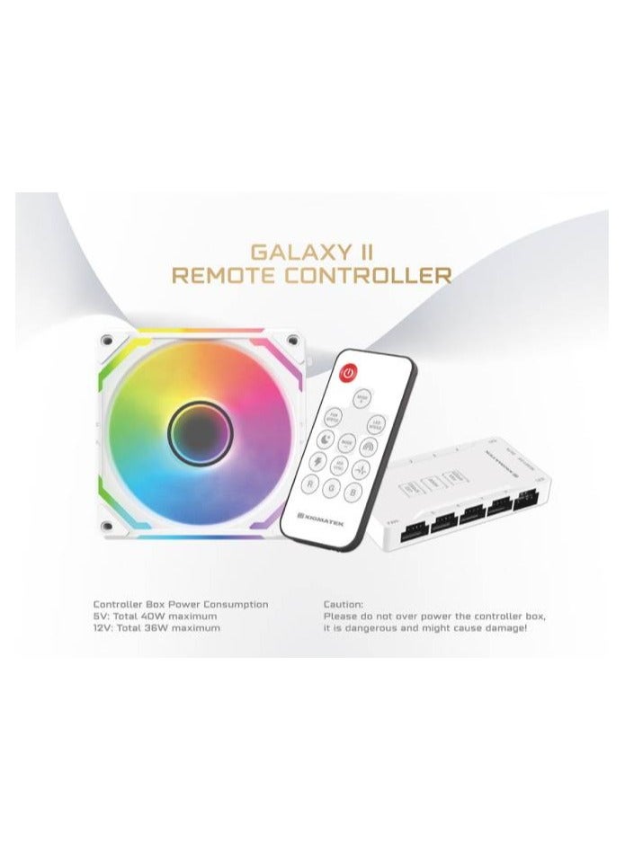 Starlink Ultra Arctic (3PCS White Easy Clip On & Smart Link Fan,ARGB & PWM Cable,Galaxy II Fan Control Box & Remote,Color Box) EN40856