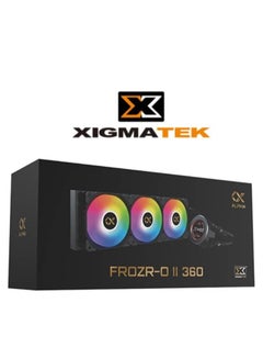 زيجماتيك FROZR-O II 360 (مبرد سائل AIO، أسود، رأس مضخة LCD، مروحة 3xX22A PWM ARGB، صندوق التحكم في مروحة Galaxy II وجهاز التحكم عن بعد) EN40443  - Image 1