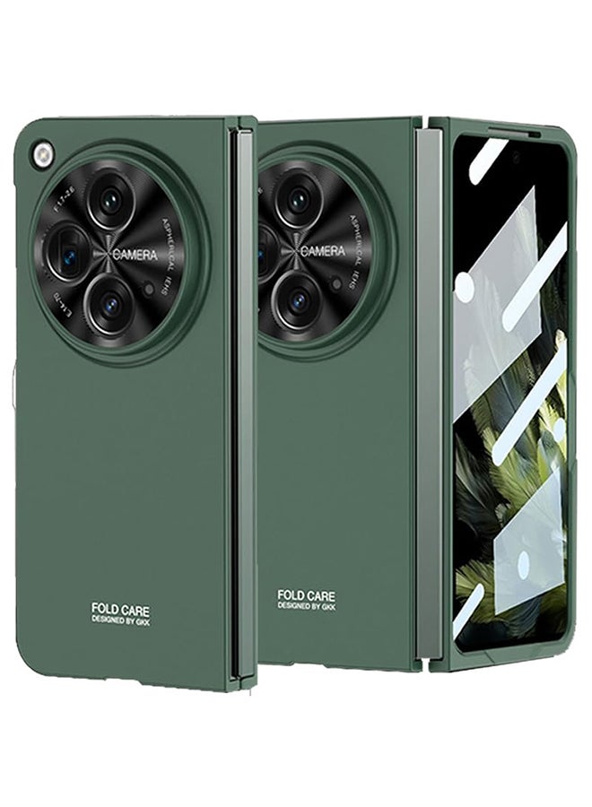 MARGOUN - Oppo Find N3 Case With Screen Protector Shockproof PC Cover Protective Lightweight Bumper Fold Case Green - Image 1