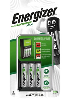 Energizer Maxi Charger with 4 AA Batteries Multicolour  - Image 1