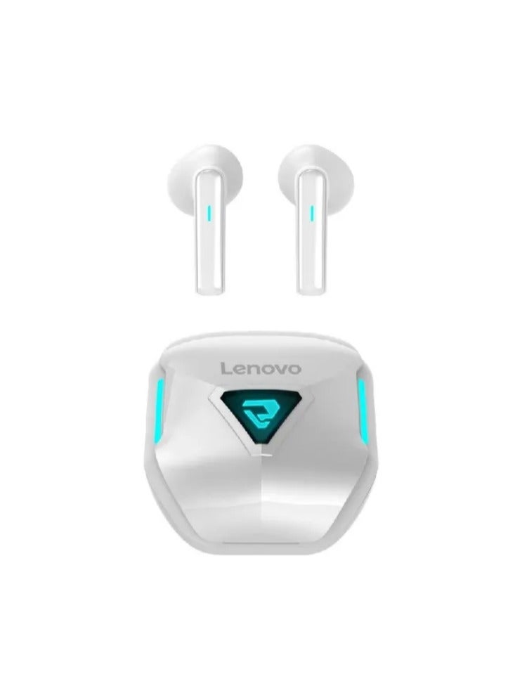 Lenovo TG132 True Wireless Bluetooth Game Earphones ENC Noise Reduction Games Senseless Delay Game Music Dual Mode White  - Image 1