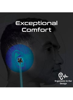 PROMATE Earphones With Lightning Connector, Ergonomic In-Ear Apple MFi Certified Earphones With Microphone, Noise Isolation, Call Function And In-Line Volume Control For iPhone 14/13 iPad Pro, Vibe-LT Black  - Image 4