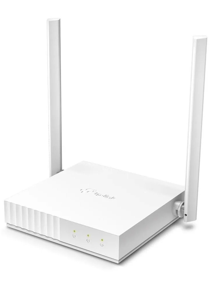 TL-WR844N 300 Mbps Multi-Mode Wi-Fi Router, 2.4 GHz, Wi-Fi 4, 4-in-1 Router, Access Point, Range Extender & WISP Modes, 2 Fixed Antennas, Parental Controls, Guest Network, QoS, IPv6 Support, 1× WAN & 4× LAN Ports, IGMP Proxy/Snooping, 10/100 Mbps Ethernet, Supports DDNS, Tether App Management White