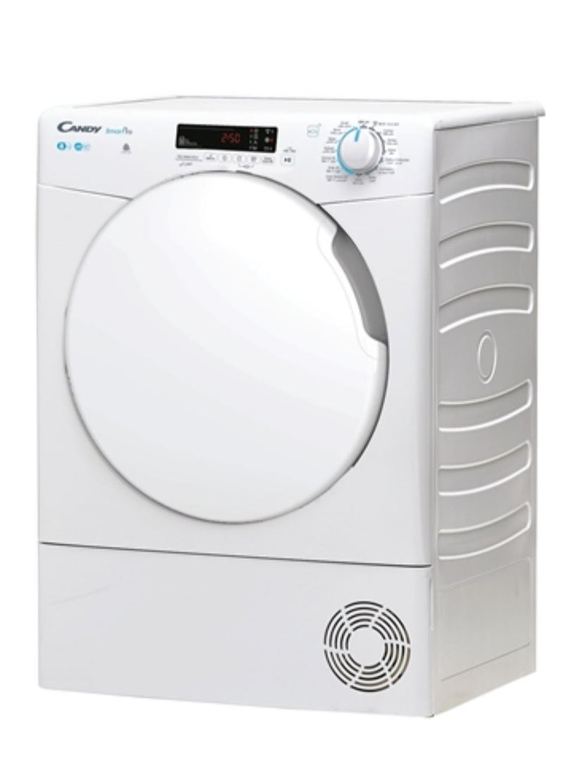 Candy 8kg Freestanding Smart Pro Condenser Tumble Dryer WIFI + BT 3D Display White CSOEC8DF-19 CSOEC8DF-19 White - Image 1