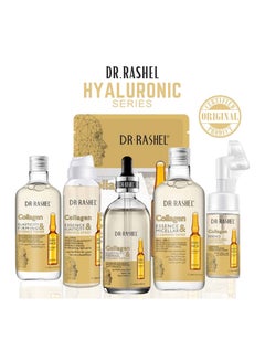 DR. RASHEL Collagen Skin Cleansing Set- Composed 6 Pcs (Cleansing Water, Essence Toner، Cleansing Mousse، Firming Spray, Primer Serum And Essence Mask) Removes Makeup - Enhances Skin Elasticity  - Anti-Wrinkle 1940grams  - Image 1