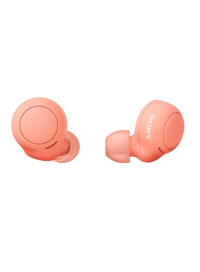 WF C500 Truly Wireless In-Ear Bluetooth EarBud Headphones With Mic And IPX4 Water Resistance Orange - pnsku/N70029325V/45/_/1702270968/c99f233b-fc1e-4048-b2d5-aaf9b741a1c4