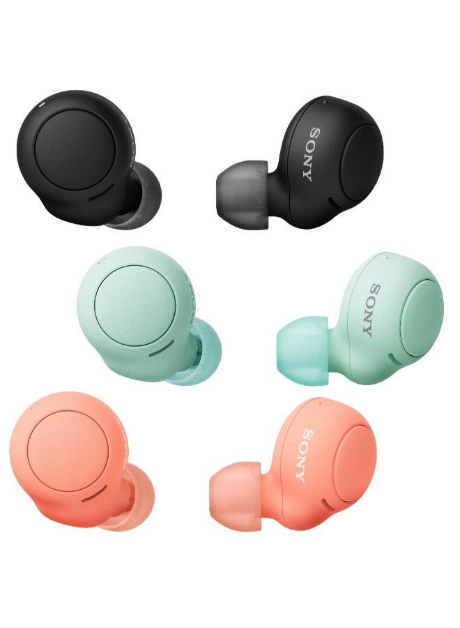 سوني سماعات أذن لاسلكية WF C500 مزودة بميكروفون ومقاومة للماء IPX4 - Image 2