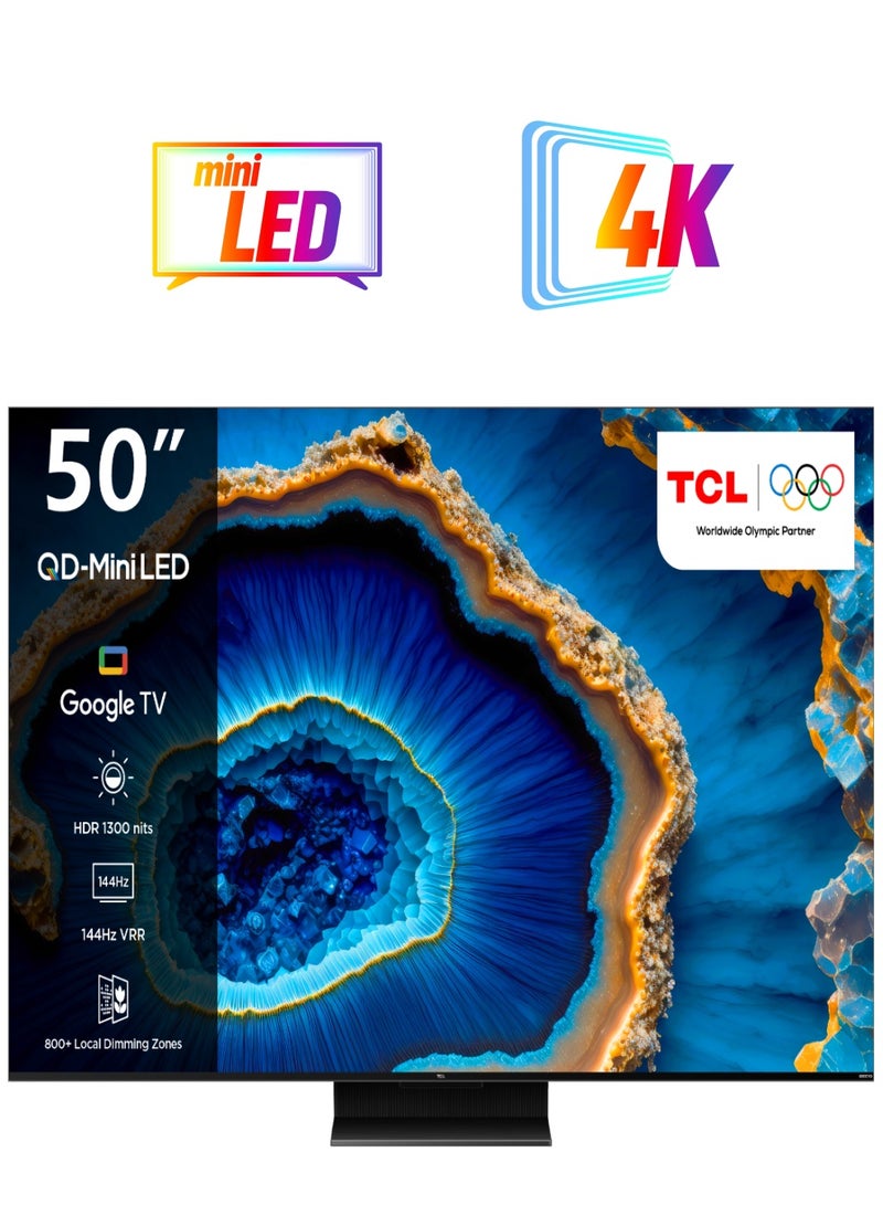 TCL 50-Inch Mini LED 4K Smart TV 50C755 Black Inox - Image 1
