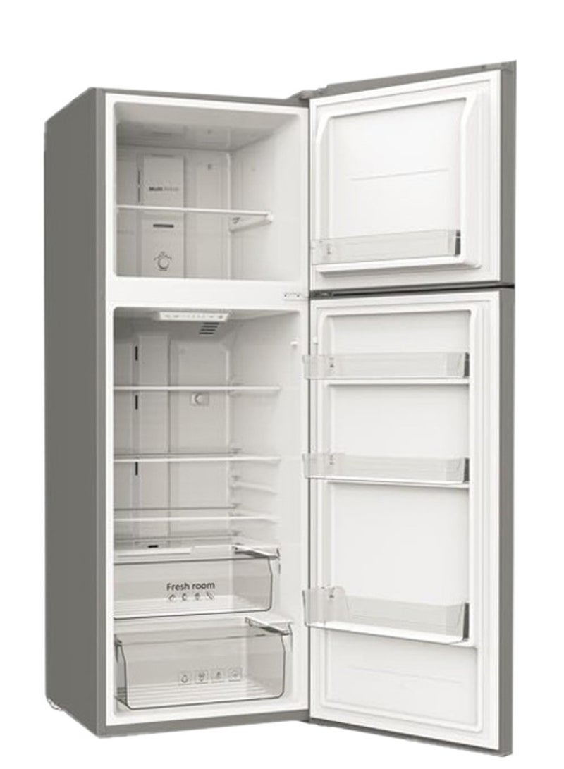 AKAI 220L Double Door Top Mount Free Standing Total No Frost Refrigerator RFMA-S265WTA Silver - Image 2