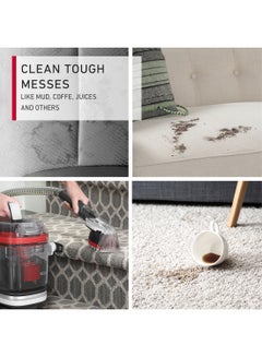 هوفر Cleanslate منظف السجاد والمفروشات الكامل، منظف البقع متعدد الأغراض، مزيل البقع، محمول 400 وات CDSW-MPMC أحمر  - Image 5