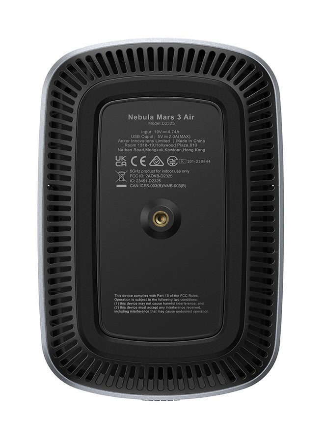 Anker Mars 3 Air 1080p Mini Projector, Smart 400 ANSI-Lumen Portable Projector with Google TV, Wi-Fi, Dolby Digital, 2×8W, 150-Inch Picture, Built-In Battery with 2.5-Hour Playtime Mars 3 Air Black