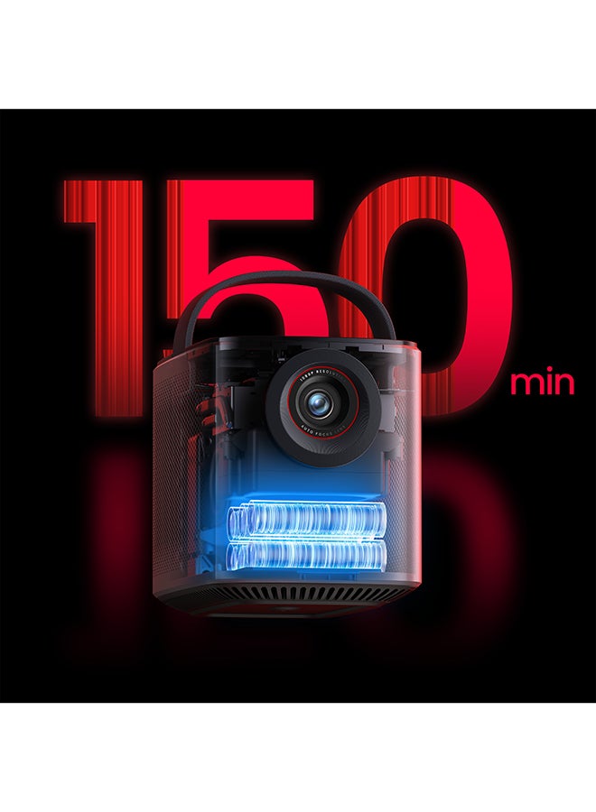 Anker Mars 3 Air 1080p Mini Projector, Smart 400 ANSI-Lumen Portable Projector with Google TV, Wi-Fi, Dolby Digital, 2×8W, 150-Inch Picture, Built-In Battery with 2.5-Hour Playtime Mars 3 Air Black