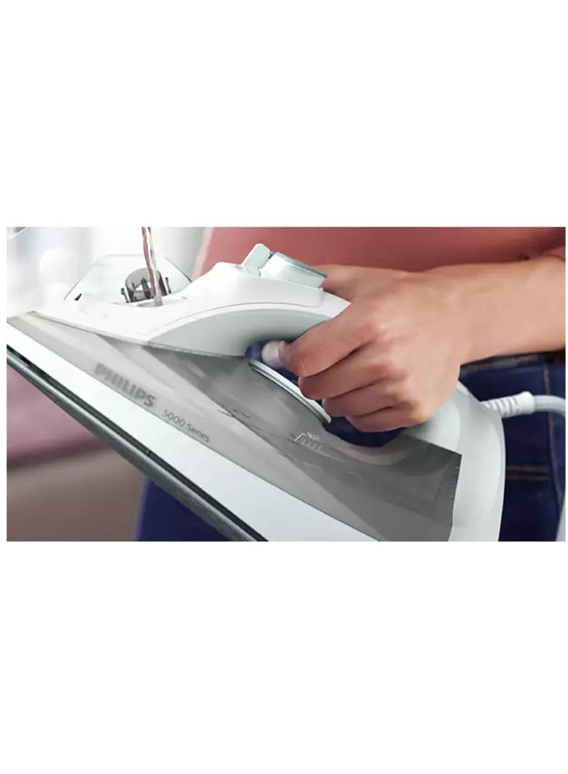 Philips - Steam Iron 5000 Series - 40 G/Min Continuous Steam, 160 G Steam Boost, SteamGlide Plus, Vertical Steaming For Hanging Fabrics 320 ml 2400 W DST5010/10 grey - Image 1