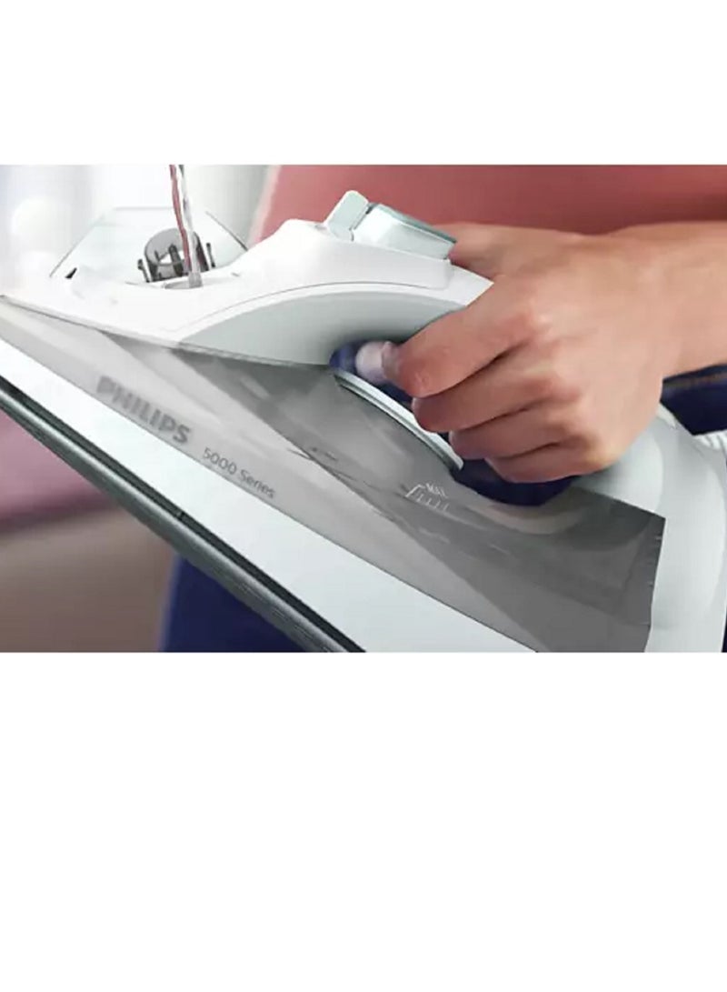 Philips - Steam Iron 5000 Series - 40 G/Min Continuous Steam, 160 G Steam Boost, SteamGlide Plus, Vertical Steaming For Hanging Fabrics 320 ml 2400 W DST5010/10 grey - Image 1