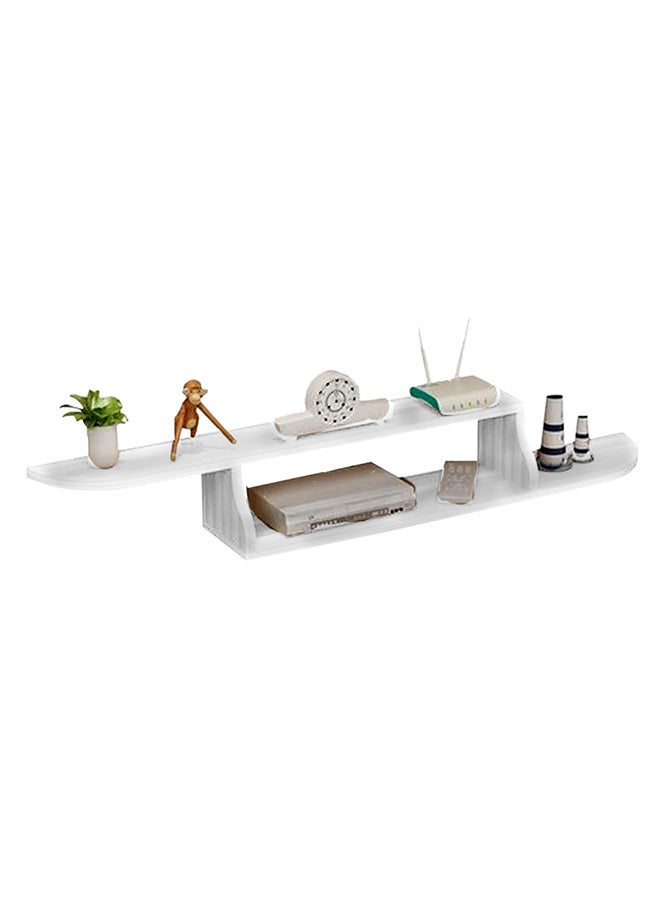 MARGOUN Floating TV Stand Furniture TV Stand Wall Units For Living Room Wall Mounted Satellite TV Box Holder Storage Rack Set-Top Box Living Room Rack Large Capacity White - Image 1