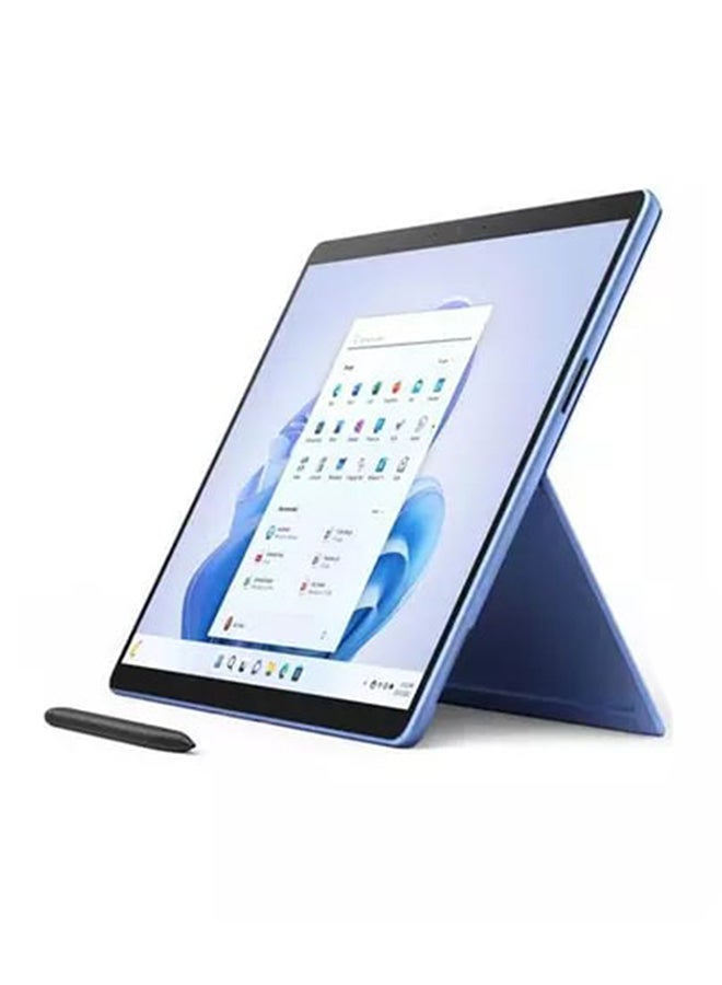Surface Pro 9 Convertible Laptop With 13-Inch Touch Screen Display, Core i5-1235U-EVO Processor/8GB RAM/256GB SSD/ Windows 11/Intel Iris Xe Graphics/ English/Arabic Blue
